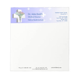 ホログラフィック医療用3Dカデュース白十字 ノートパッド