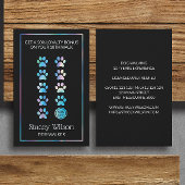 ホログラフィック及び木炭ポープリントドッグトリマー 名刺