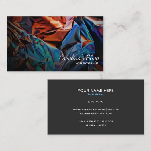 ホログラフィック名刺 名刺 (正面/裏面)