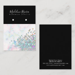 ホログラフィック大理石ブラックイヤリングディスプレイカード コーリングカード