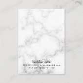 ホログラフィック大理石ホワイトイヤリングディスプレイカード コーリングカード (裏面)