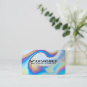 ホログラフィック大理石 名刺 (スタンド正面)