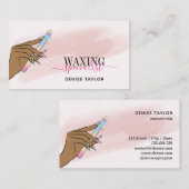ホログラフィック女性ハンドワックス脱毛ワックスブシン 名刺 (正面/裏面)