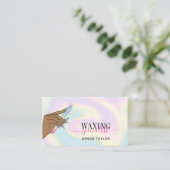 ホログラフィック女性ハンドワックス脱毛ワックスブシン 名刺 (スタンド正面)