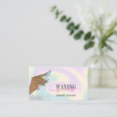 ホログラフィック女性ハンドワックス脱毛ワックス 名刺 (スタンド正面)