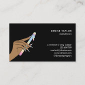 ホログラフィック女性ハンドワックス脱毛ワックス 名刺 (裏面)