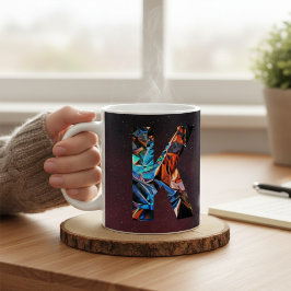 ホログラフィック宇宙銀河イニシャルK コーヒーマグカップ