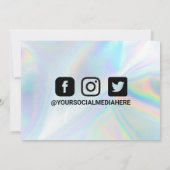 ホログラフィック小規模企業のディスカウントメディア挿入 サンキューカード (裏面)