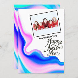 ホログラフィック年末年始の写真 シーズンカード
