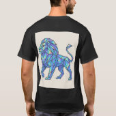 ホログラフィック幾何学ライオンTシャツ Tシャツ (裏面)