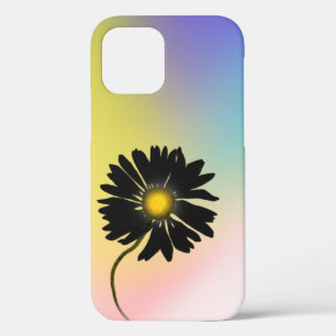 ホログラフィック抽象芸術およびブラックデイジー iPhone 12ケース