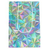 ホログラフィック抽象芸術パターン ミディアムペーパーバッグ (裏面)