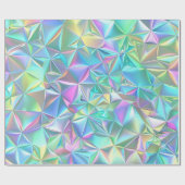 ホログラフィック抽象芸術パターン ラッピングペーパー (フラット)