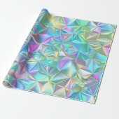 ホログラフィック抽象芸術パターン ラッピングペーパー (アンロールド)