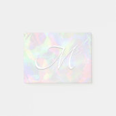 ホログラフィック抽象芸術勾配箔カスタムモノグラム ポストイット (正面)