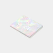 ホログラフィック抽象芸術勾配箔カスタムモノグラム ポストイット (アングル)