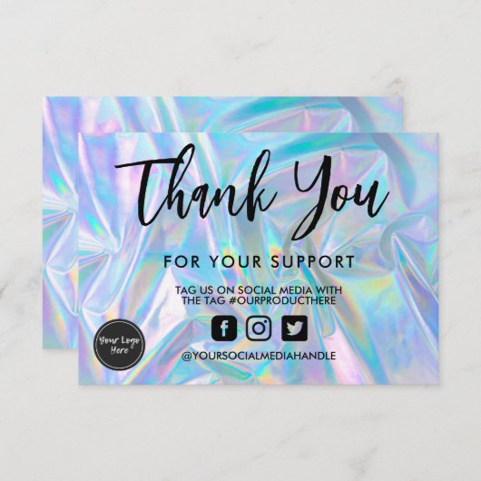 ホログラフィック書道ありがとうメディア挿入 (正面/裏面)