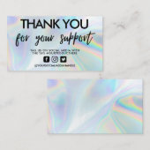 ホログラフィック書道ありがとう名刺 名刺 (正面/裏面)