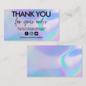 ホログラフィック書道ありがとう名刺 名刺 (正面/裏面)