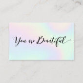 ホログラフィック書道ヘアサロンアポイントメント 予約カード (正面)