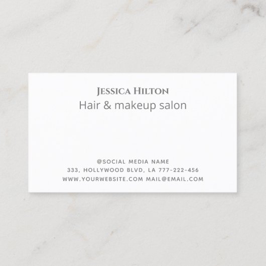 ホログラフィック水カラーエレガント抽象芸術 名刺 (裏面)