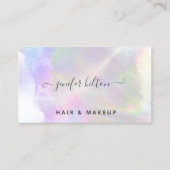 ホログラフィック水カラーエレガント抽象芸術 名刺 (正面)