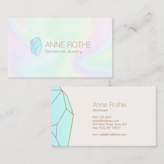 ホログラフィック水晶エネルギーヒーラ 名刺 (正面/裏面)