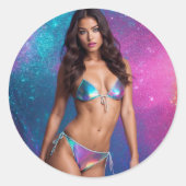 ホログラフィック水着モデル ラウンドシール (正面)