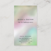 ホログラフィック液体グリッター金ゴールドヘア抽象芸術 名刺 (裏面)