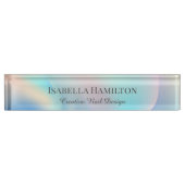 ホログラフィック液体デスク名プレート デスクネームプレート (正面)