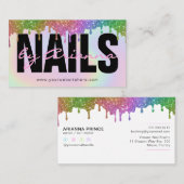 ホログラフィック爪、 ネイル技術 |爪、 ネイルスタイ絵を描リスト 名刺 (正面/裏面)