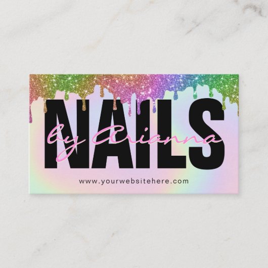 ホログラフィック爪、 ネイル技術 |爪、 ネイルスタイ絵を描リスト 名刺 (正面)