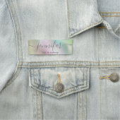 ホログラフィック発光トレンディーモダンスクリプト名タグ 名札 (インサイチュ)