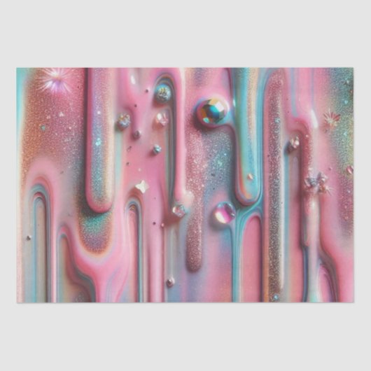 ホログラフィック真珠光沢性点滴 薄葉紙 (正面)