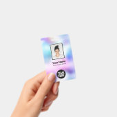 ホログラフィック社員の写真、バーコード、ロゴ、名前 バッジ (Handheld)