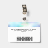 ホログラフィック社員写真, バーコード, ロゴ, 名前 バッジ (Back with Clip)