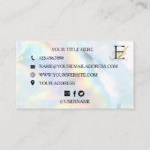 ホログラフィック箔パステルカラーレトロトレンディー 名刺 (裏面)