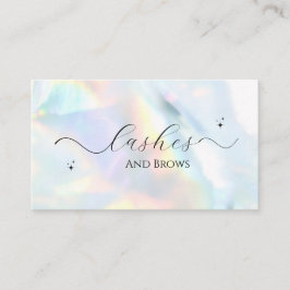 ホログラフィック箔パステルカラーレトロトレンディー 名刺