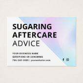 ホログラフィック糖化脱毛アフターケアカード (正面)