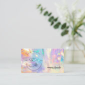 ホログラフィック結晶マッサージセラピスト密 名刺 (スタンド正面)