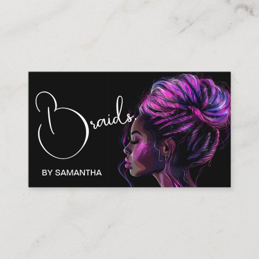 ホログラフィック編組美容師 名刺 (正面)