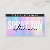 ホログラフィック編集可能サンレススプレータンアフターケア  名刺 (正面)