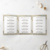 ホログラフィック署名スクリプトモダンサロンパンフレット 三つ折りカード (内部)