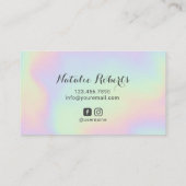 ホログラフィック美しいサロンスパアポイントメントアラーム 予約カード (裏面)