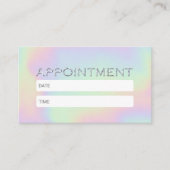 ホログラフィック美しいサロンスパアポイントメントアラーム 予約カード (正面)