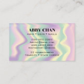 ホログラフィック美しいサロンヘアスキン爪、 ネイル 名刺 (裏面)