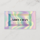 ホログラフィック美しいサロンヘアスキン爪、 ネイル 名刺 (正面)