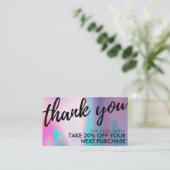 ホログラフィック美しいサロン割引カード 名刺 (スタンド正面)