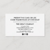 ホログラフィック美しいサロン割引カード 名刺 (裏面)