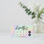 ホログラフィック美しいサロン&スパかわいいハートロイヤリティ ロイヤリティカード (スタンド正面)
